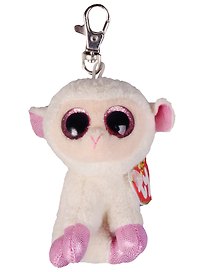 Брелок Овечка (белая с розовыми копытцами), 12 см (Beanie Boo's) (36599)