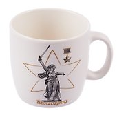 Кружка фарфор маленькая Волгоград (Черно-белая) (180мл) (060-7-80-BL) - 2