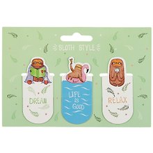 Магнитные закладки «100% Sloth style», 3 штуки