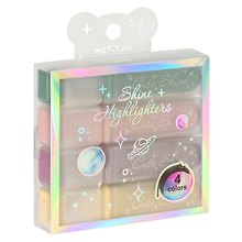 Текстовыделители «Shiny» 4 цвета, MESHU
