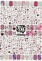 Слайдеры для ногтей А5 (Аниме розовое), фольга