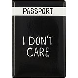 Обложка для паспорта I dont care (ПВХ бокс) (ОП2021-282)