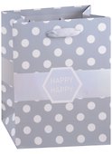 Пакет А5 23*18*10 "Grey and white" нейтр., бум.мат.ламинат  - 1