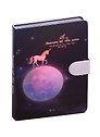 Блокнот с магнитной застежкой "Единорог и Луна. Journey of the moon", 224 страницы, 13 х 19 см