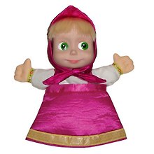 Игрушка, Мульти Пульти, "Маша,  Кукла на руку (из м/ф Маша и Медведь)" , 27 см,