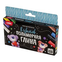 Полимерная глина Набор №1, 8 цветов, Lori (10+)