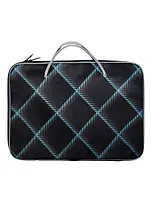 Папка на молнии А4 250*340мм "Ромбы" ткань нейлон, шнур. ручки, Спейс