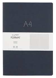 Книга для записей А4 60л "Format. No 3" иск.кожа, интеграл.переплет, тиснение фольгой