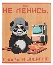 Тетрадь 48л кл. "Мудрая панда" скоба, скругл.углы, ассорти 