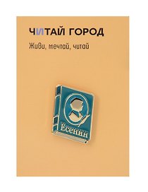 Значок металлический Книга Есенин (КЕ1)