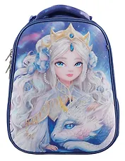 Ранец "Принцесса с драконом" 2 отделения, 37*27*13 см, 3 кармана, полиэстер