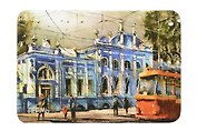 Магнит картон Дом С.М. Грибушина (Пермь) (МК/171/002)