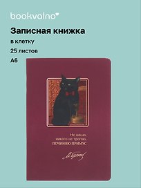 Записная книжка «Мастер и Маргарита. Не шалю, никого не трогаю» А6, 24 листа в клетку, скрепка, Bookvalno