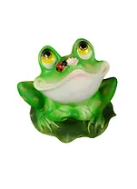 Фигурка Лягушонок на листе большой (20,5х16х17,5) (109-037)