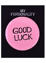 Значок круглый Good Luck (розовый) (металл) (38см) (ЗН2021-007)