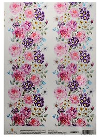 Декупажная карта Цветочный бордюр 21*30см