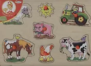 Рамка-вкладыш деревян. Ферма (E03-3728-3) (36)) (162946) (29х21) (Играем вместе)