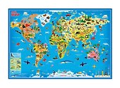 Карта 101х69 см. Мой мир. ЛАМ. Настенная в тубусе. ГЕОДОМ - 1