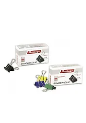 Зажимы для бумаг 12шт 25мм черные, к/к, Berlingo