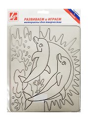 Трафарет для рисования красками по стеклу Дельфины (24С 1499-08) (упаковка)