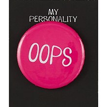 Значок круглый «OOPS», металл, 38 мм