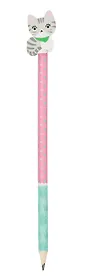 Карандаш School Tools, "Котята", чернографитный с ластиком, в ассортименте