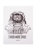 Тетрадь в клетку Listoff, "Астронавты", 48 листов, в ассортименте