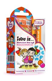 Набор Love is Бальзам для губ Апельсин-бабл гам+карамель (ПВХ бокс) (12х6,5) (Гк-134/16)