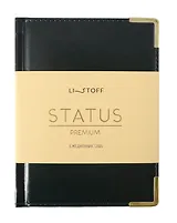 Ежедневник дат. 2025г А6 176л "Status" темно-зеленый, 7Б, тв.переплет, иск.кожа, обл.поролон, мет.уголки, тонир.блок, цв.торец, ляссе, инд.уп