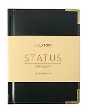 Ежедневник дат. 2025г А6 176л "Status" темно-зеленый, 7Б, тв.переплет, иск.кожа, обл.поролон, мет.уголки, тонир.блок, цв.торец, ляссе, инд.уп