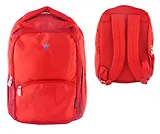 Рюкзак школьный "Classic red" 43*31*16, отделение для ноутбука, 4 наружн.кармана, жесткое дно, красный, Silwerhof