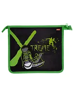 Папка для тетрадей А5 "Xtreme" пластиковая, 1отд., верхн.молния, инд.уп.