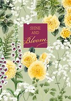 Тетрадь 48л кл. "La Fleur. Bloom" карт.обл.,  мат.текст.ламинация, тиснение фольгой, скрепка, ассорти