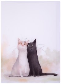 Папка с файлами «Коты. Павлик и Валера» А4, 40 файлов, Be positive