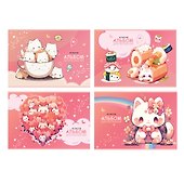 Альбом для рисования «Kawaii» BG А4, 40 листов, скрепка, в ассортименте - 0