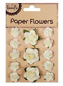 Набор для творчества. Цветы "Paper Flower", 3 больших + 10 маленьких, молочные и белые - 2