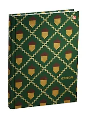 Книга для записей А5 112л кл. "Орнамент. Лесные желуди" 7БЦ, "мокрый шелк", мат.ламинация, Listoff