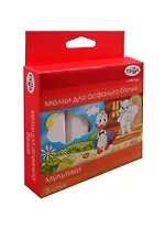 Мелки белые 5 штук, асфальтные "Мультики", Гамма