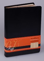 Ежедневник недат. А5 208л "PROFY" черный, иск.кожа, золотой обрез, ляссе, Bruno Visconti