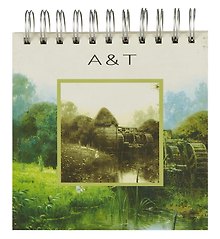Записная книжка, Феникс,  &T, Пейзаж, 15х15, 70 листов, твердая обложка, на спирали