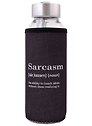 Бутылка в чехле Sarcasm (словарь) (черная) (стекло) (300мл)