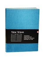 Ежедневник недат. А5 136л "New Wave" бирюзовый, иск.кожа, интегр. обл, Listoff