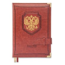 Ежедневник полудатированный, Феникс+ А5+, (175х245), 384стр., САРИФ КОРИЧНЕВЫЙ 47718