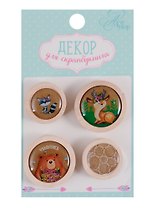 Декор для скрапбукинга Лесная сказка (2329848) (4 шт) (5,5х9,5см) (упаковка) (3+) (Арт Узор)
