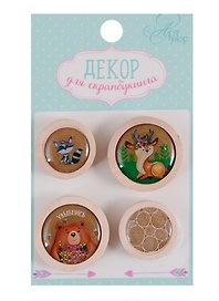 Декор для скрапбукинга Лесная сказка (2329848) (4 шт) (5,5х9,5см) (упаковка) (3+) (Арт Узор)