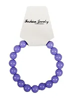 Бусинки на резинке сиреневый(10мм)(18шт)(стекло)(картонный подвес) (11-05492-15)