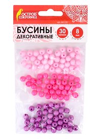 Бусины декоративные Шарики (8 мм) (30 г) (3+) (661235) (упаковка) (Остров сокровищ)
