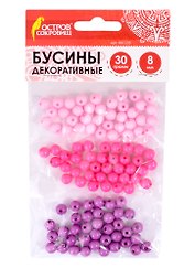 Бусины декоративные Шарики (8 мм) (30 г) (3+) (661235) (упаковка) (Остров сокровищ)