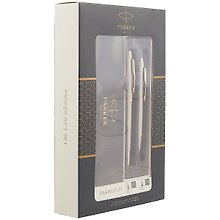 Подарочный набор Parker, IM Brushed Metal GT, ручка шариковая и ручка-роллер черные
