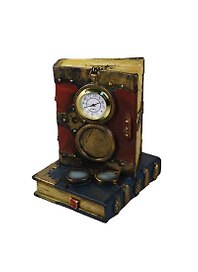 Сувенир Феникс Копилка В библиотеке (12*10,3*13,5 см, часы), 36124